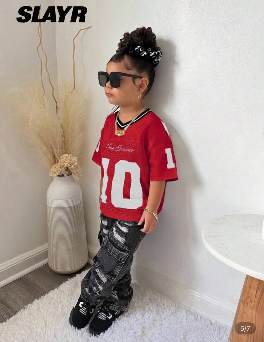 Maillot enfant rouge stylé