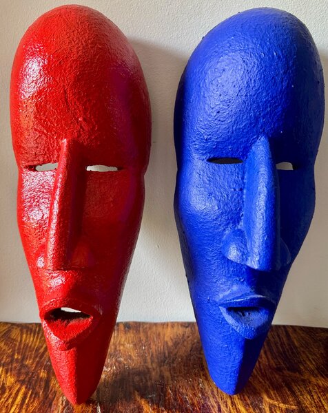 Colorful African Masks Set