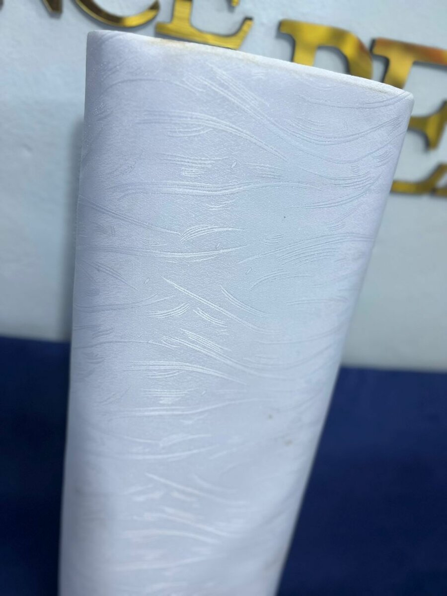 Tissu Jacquard Blanc Élégant