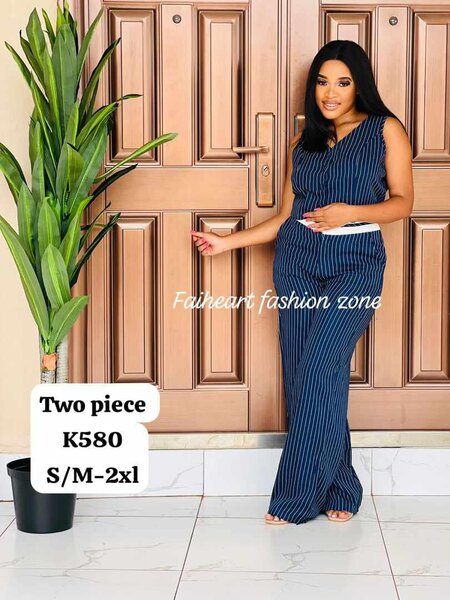 Women's Striped Top and Pants Set S/M-2xl