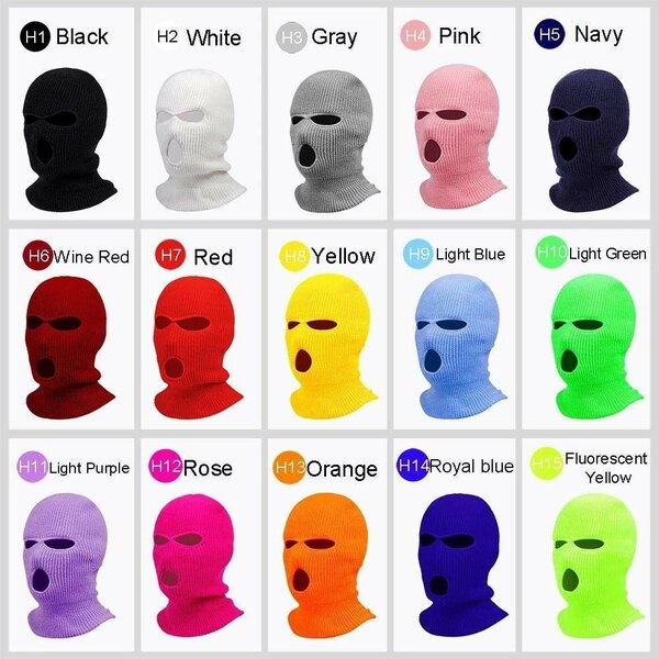 Cagoule Balaclava Unisexe Colorée