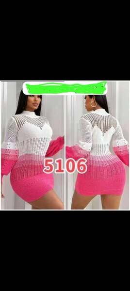 Robe tricotée bicolore élégante