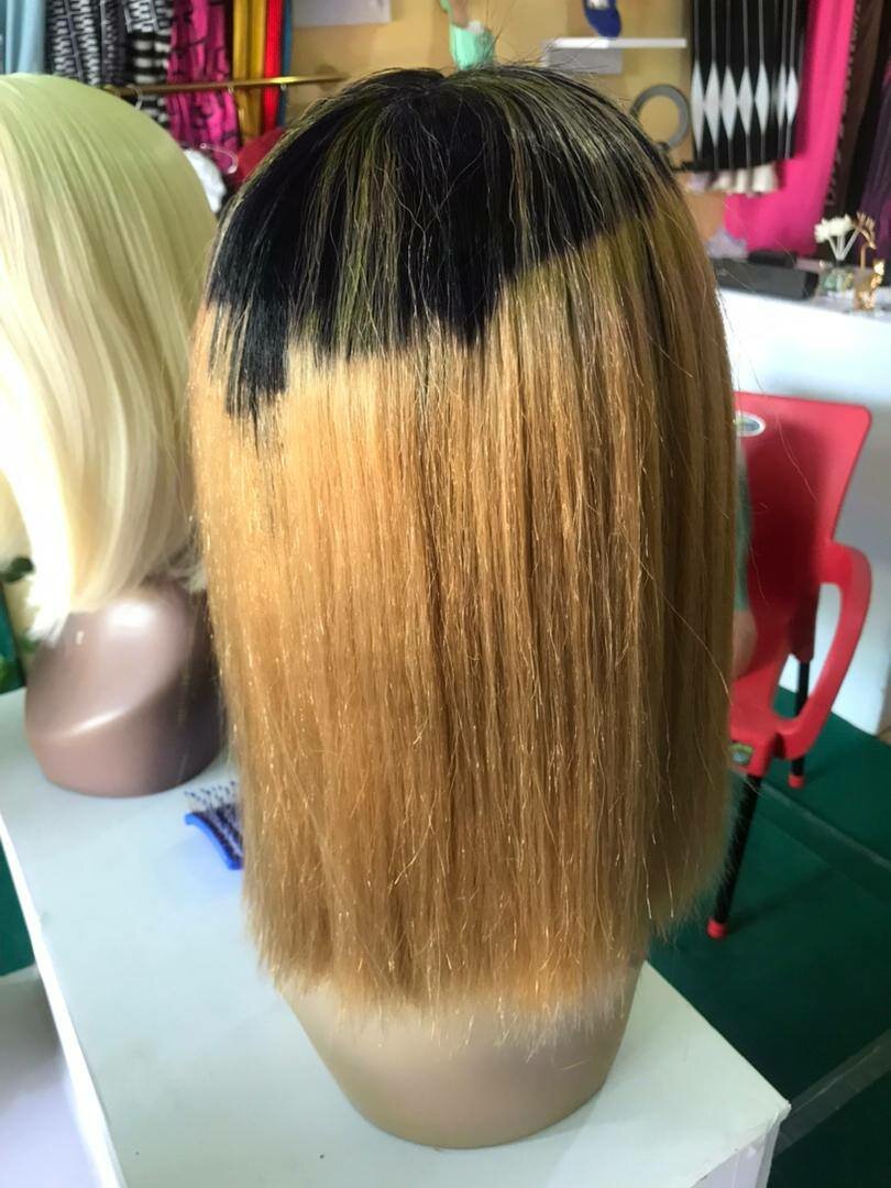 Two shade Tfrontal human hair blend