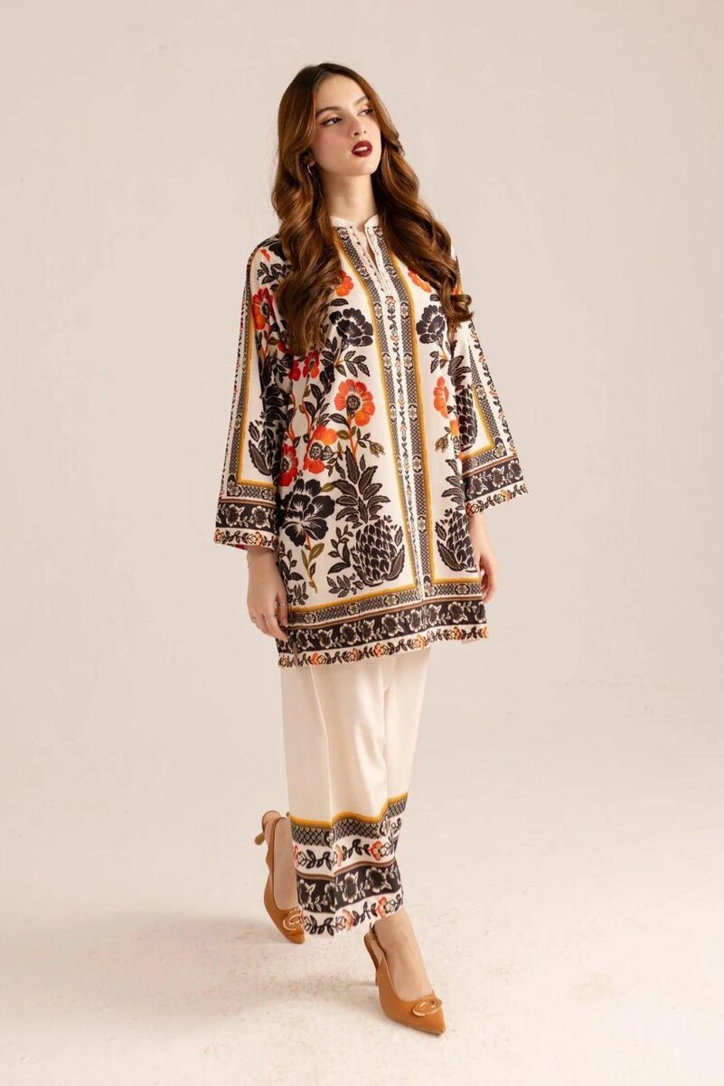Stunning printed women's Stitched shirt & Trouser set 2 pcs