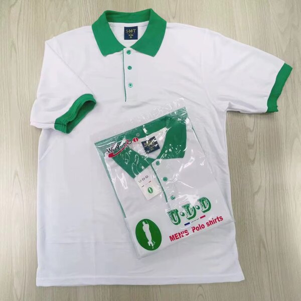 Polo homme blanc et vert