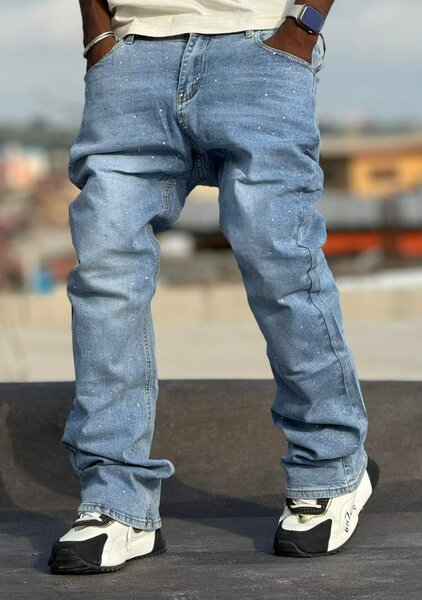 Jean homme bleu streetwear