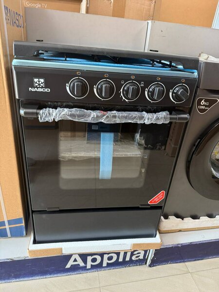 Nasco 4 burner Gas Cooker 60x60cm Oven&Grill