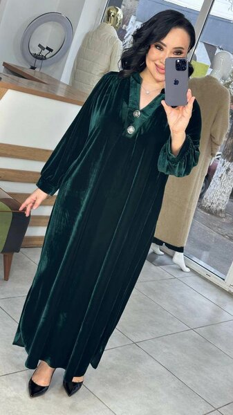 Платье велюровая