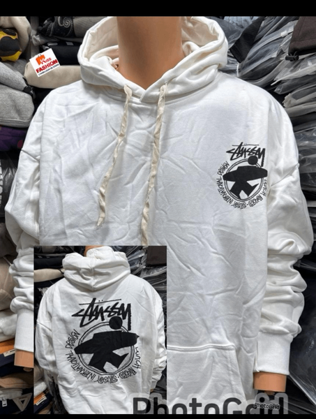 Sweat à capuche blanc homme