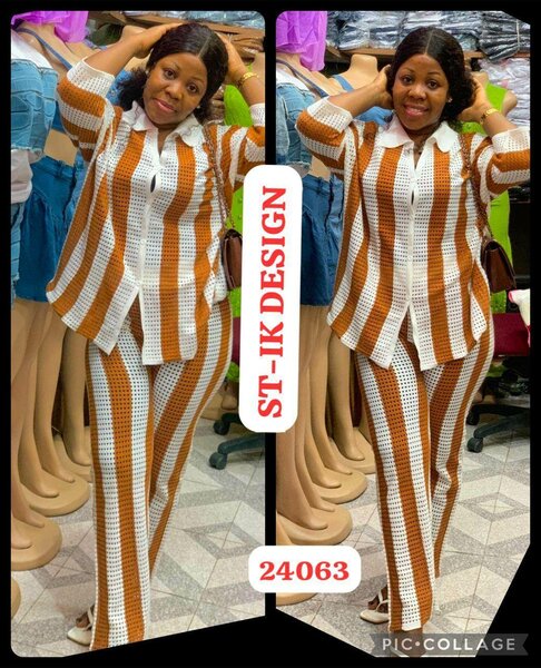 Ensemble rayé femme moderne