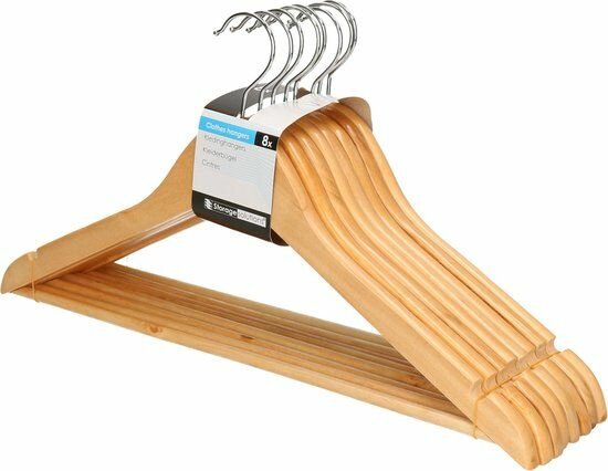 8 cintres en bois de luxe