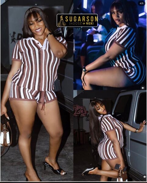 Ensemble rayé chic pour femmes