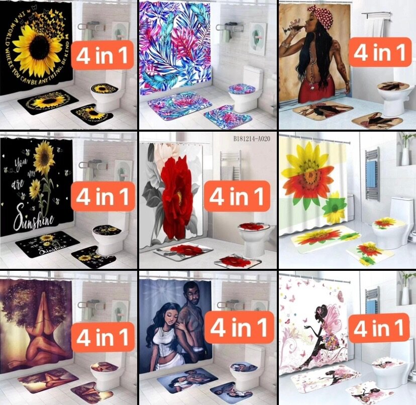 Bathroom mat  Toilet set