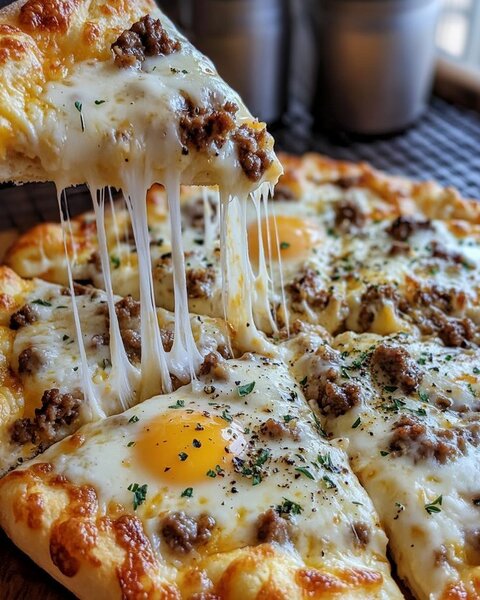 Pizza bolognaise oeufs