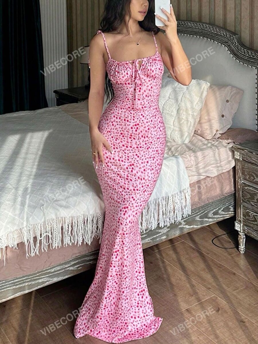 Robe sirène florale femme