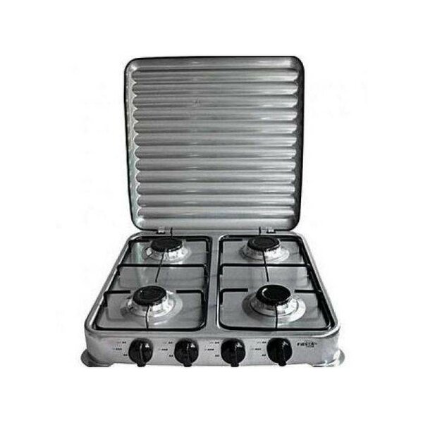 Campus Cuisinière De Table 4 Feux Avec Couvercle Strié En In