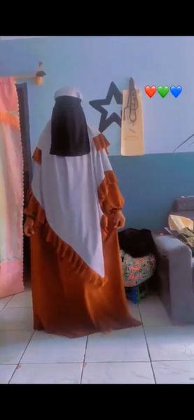 Djilbab avec voile 2 plis