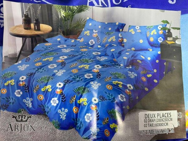 2 draps de 3 places+ 2 taie d'