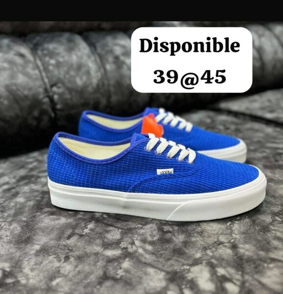 Vans bleues en toile