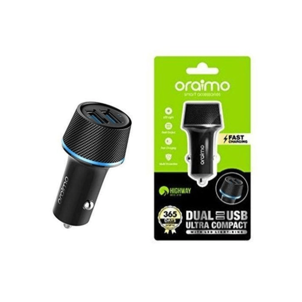 Oraimo Chargeur Voiture Dual USB Compact