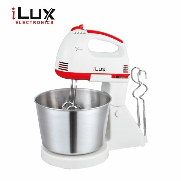 Ilux Batteur Electrique Avec Bol - LX-505S - Blanc