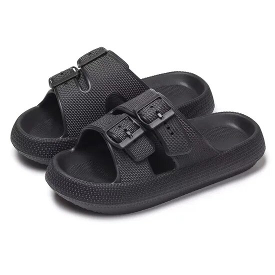 Sandales Noires Confort Homme