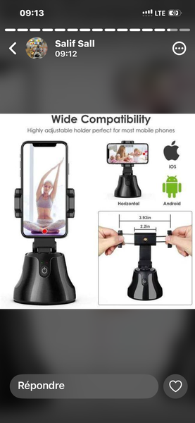 Support Smartphone Rotatif