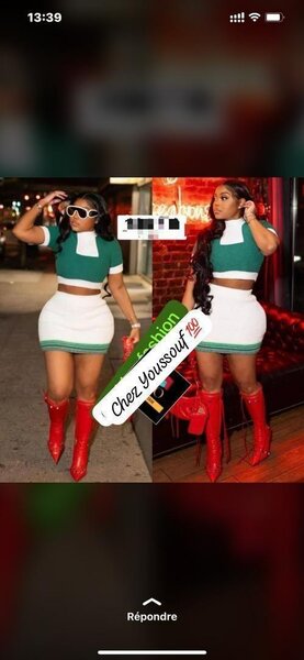 Ensemble femme chic bicolore