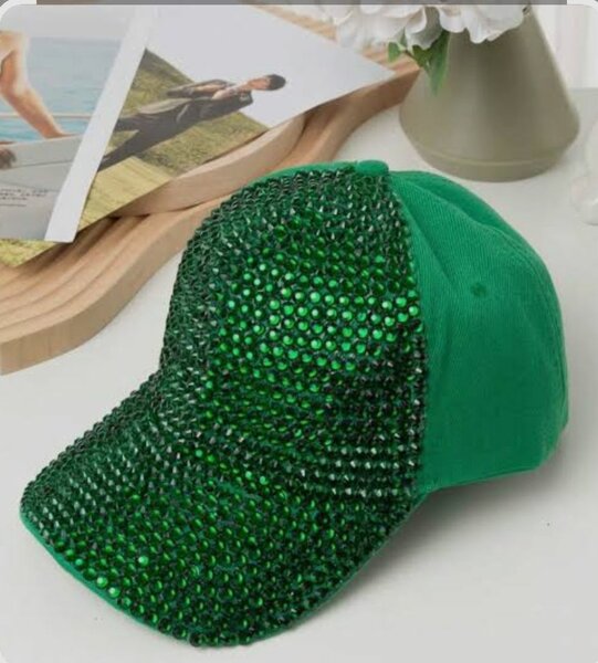 Casquette Verte Strassée