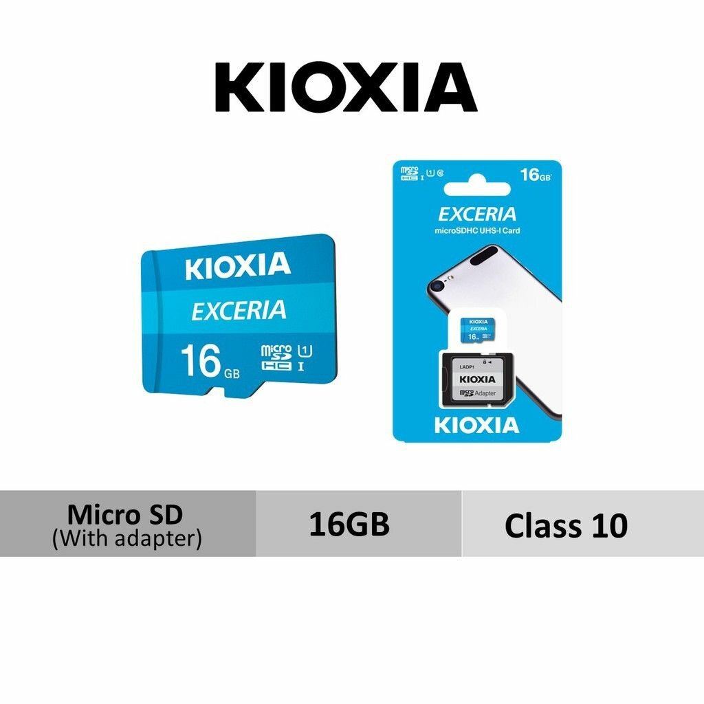 Carte Micro SD Kioxia 16GB Class 10