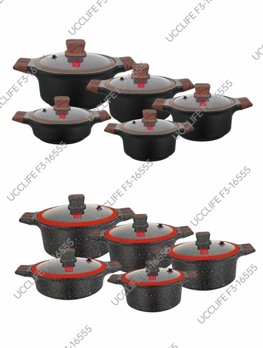 JLO 10pcs set nonstick Die cast cookware set