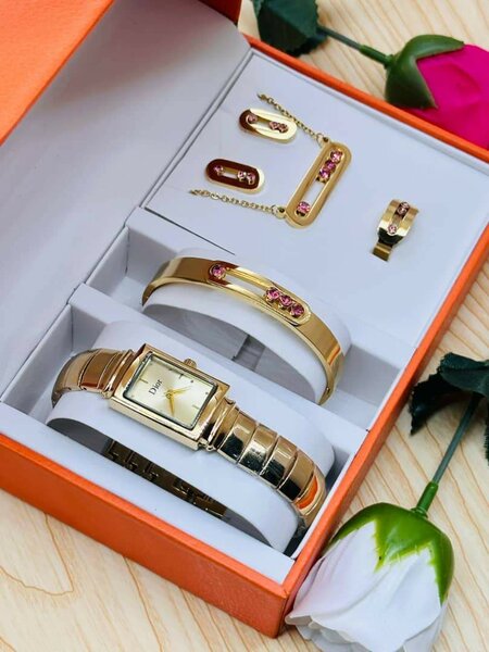 Ensemble de Bijoux Doré Élégant