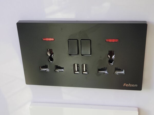 Wall socket and switches available in all gold,black,silver