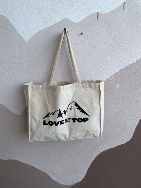 Sac fourre-tout en toile "Love at the Top"