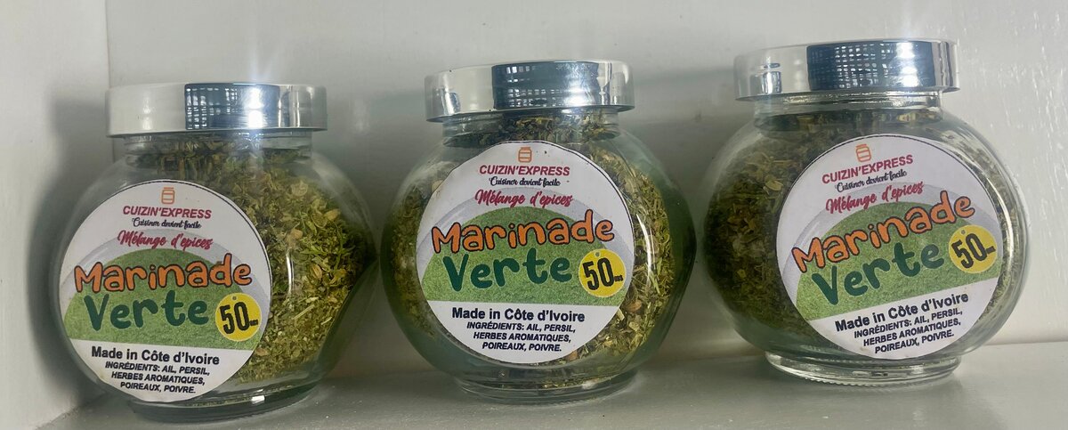 Assortiment d'épices ivoiriennes