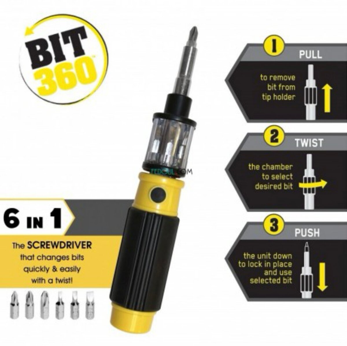 Bit 360 Tournevis 6 en 1