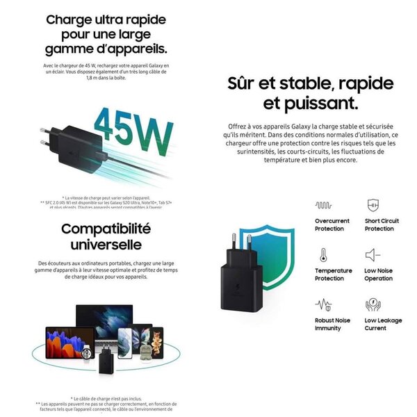 Chargeur Samsung très rapide