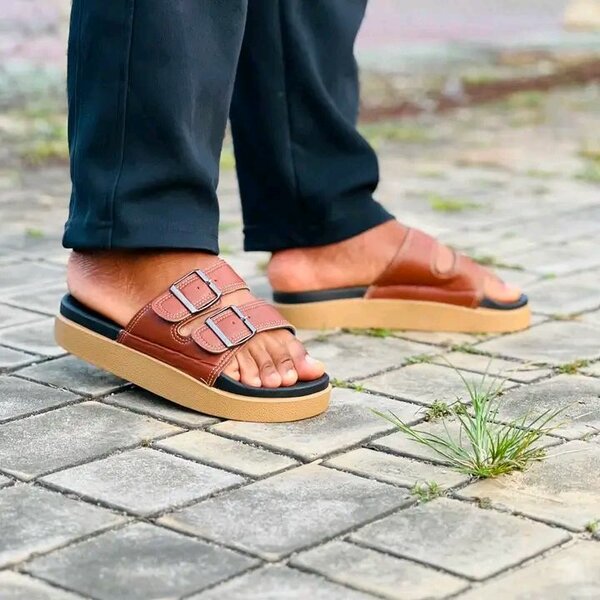 Sandales confortables en cuir pour hommes