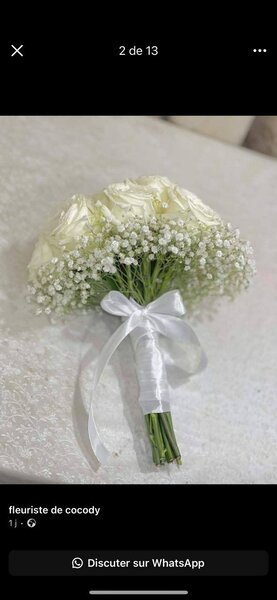 Bouquet de mariée avec rose na