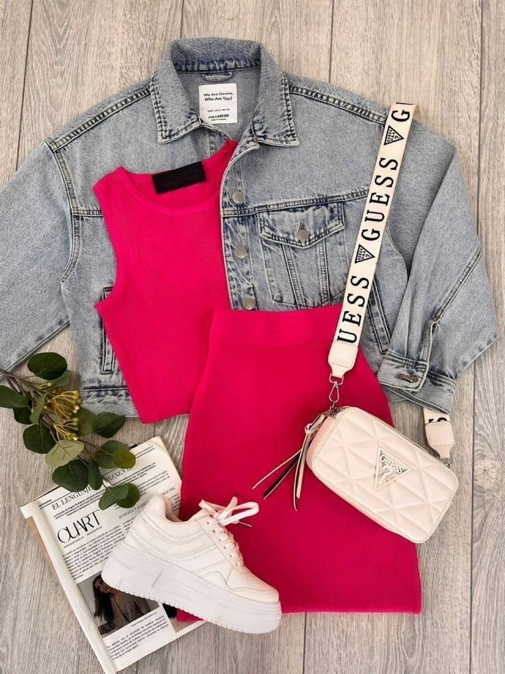 Ladies top and down outfits + cap + side bags+ sneaker