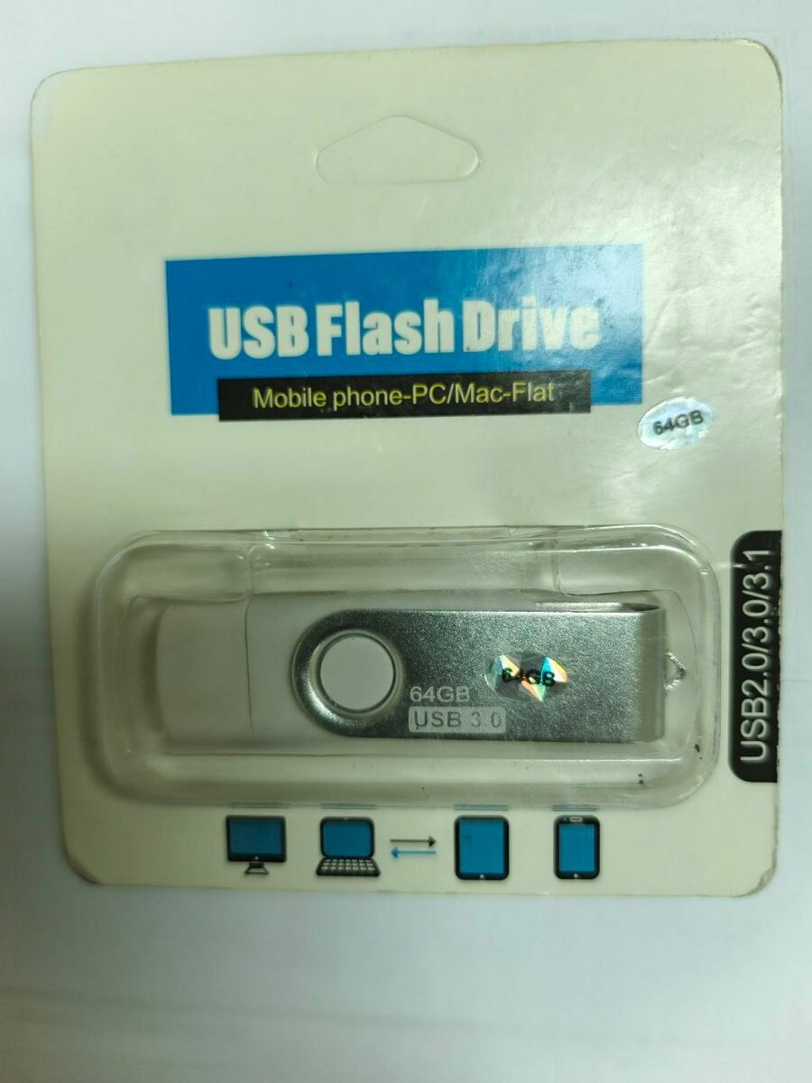 64 GB -Clé USB 3.0 Modèle 2en1