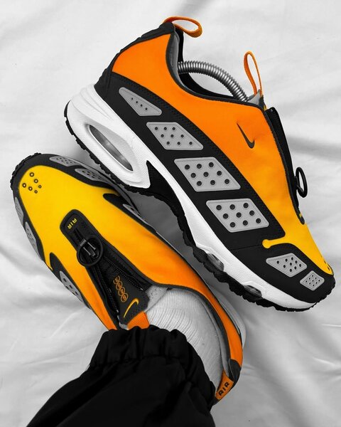 Sneakers tendance orange-noir
