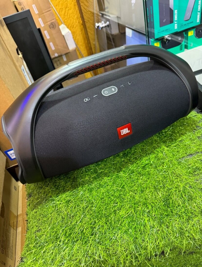 JBL Boombox 2 black portable bluetooth speaker with massive