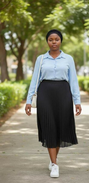 Jupe midi plissée élégante