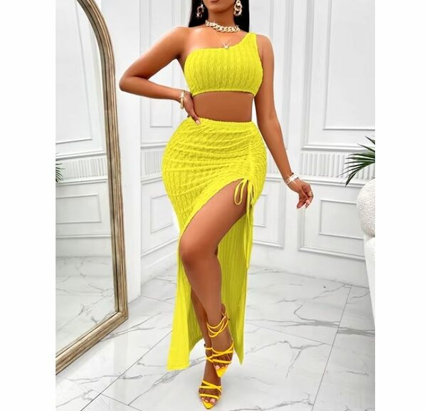 Ladies classic Crop shoulder and skirt