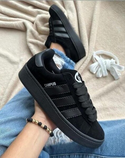 Baskets noires Campus en cuir