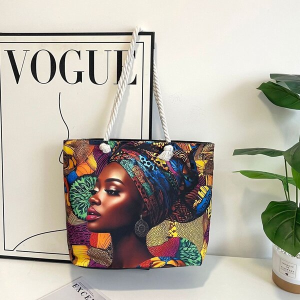 Sac Grand Motif Africain