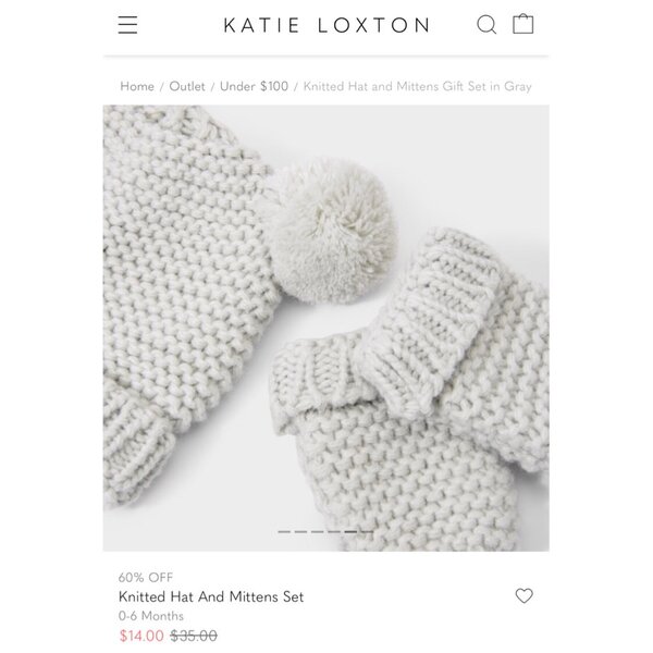 Knitted Hat and Mittens