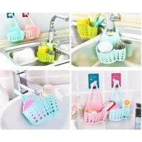 Rack Faucet Basket Storage Sponge Holder Bathroom Accessories Organizer Hanger Bag