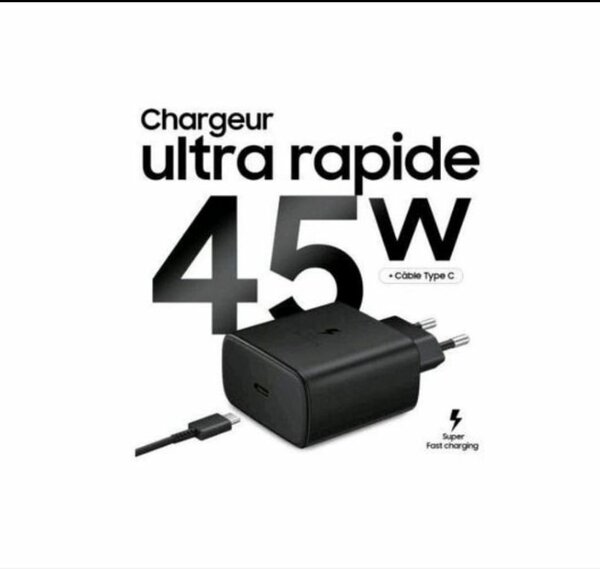 Chargeur Samsung ultra rapide 45w